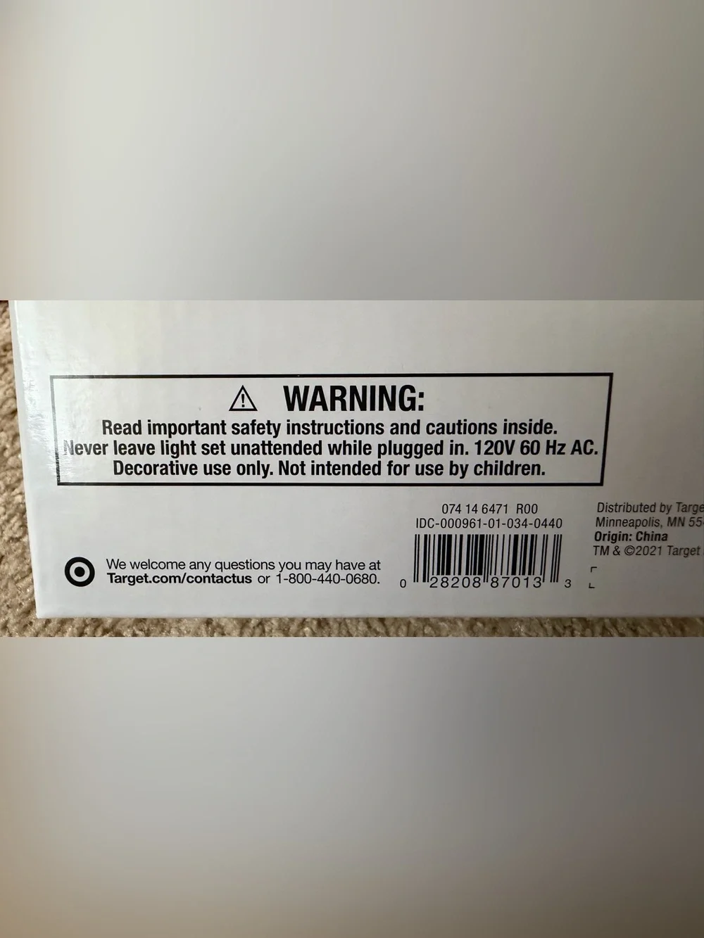 NWT. Room Essentials White Mini String Lights - Warm White Indoor/Outdoor
